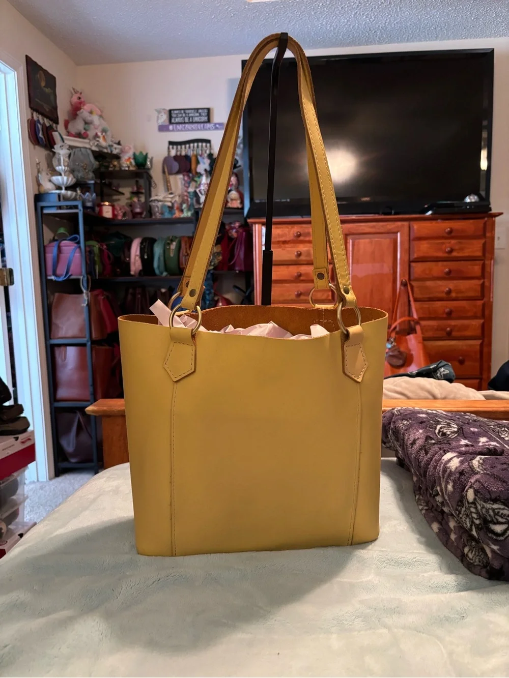 Portland Leather goods vanilla Market Tote Bag - Retired Classic Everyday Carry